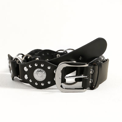Cinturón Vintage Unisex con Hebilla de Metal Remachado - Estilo Punk Hip Hop - Image 21