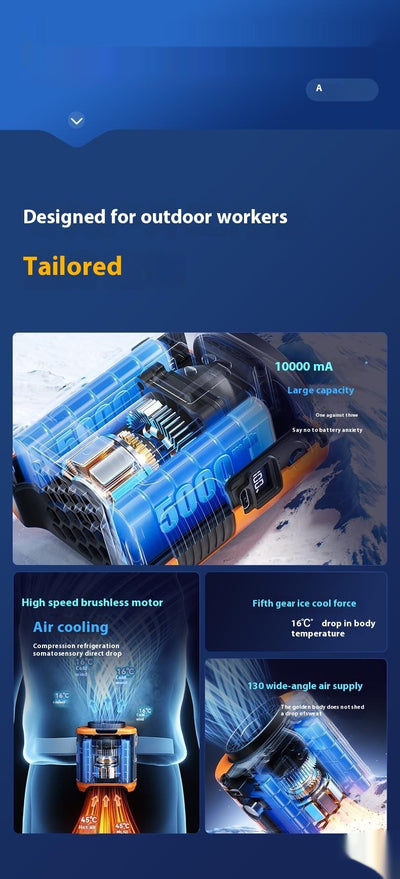 Ventilador Portátil de Cintura con Refrigeración por Carga - Alivio Instantáneo del Calor - Image 23