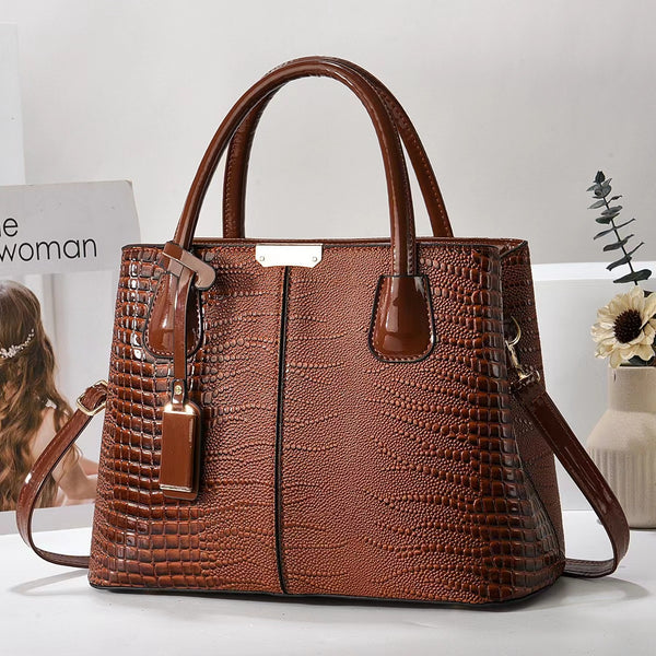 Bolsa de Mano Texturizada de Gran Capacidad para Mujer