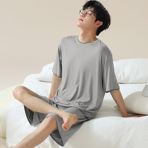 Ice Silk Cool Pajamas - Short Sleeve for Home