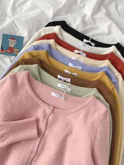 Cardigan Básico de Punto para Mujer - Estilo Relajado Primavera - Image 11