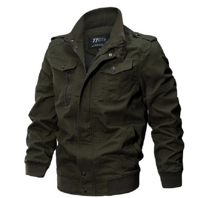 Chaqueta Bomber Militar Talla Grande Hombre Otoño Invierno Algodón Lavado Táctica - Image 5