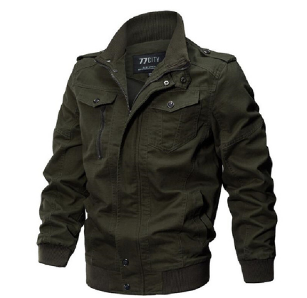 Chaqueta Bomber Militar Talla Grande Hombre Otoño Invierno Algodón Lavado Táctica - Image 5
