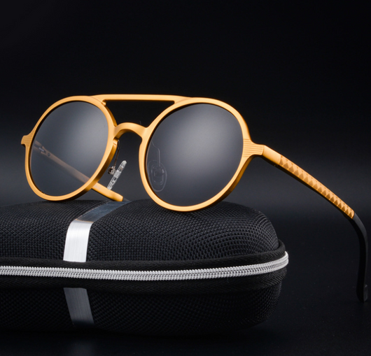 Gafas de Sol Polarizadas Vintage Redondas para Hombre - Aluminio y Magnesio - Image 8