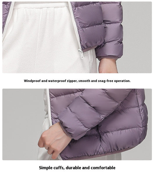 Chaqueta Acolchada Mujer Degradado Cuello Alto Elegante - Image 13