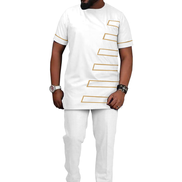 Traje Casual Hombre Estampado Étnico Africano Batik