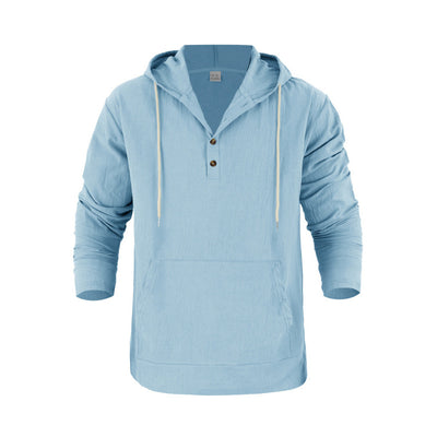 Henley con Capucha y Mangas Largas con Bolsillos Grandes - Image 11