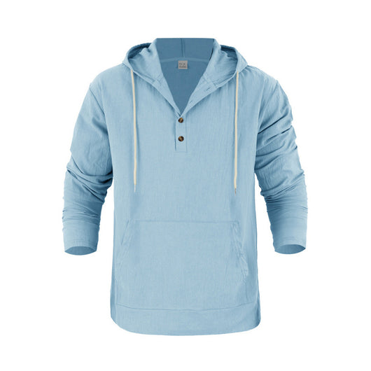 Henley con Capucha y Mangas Largas con Bolsillos Grandes - Image 11