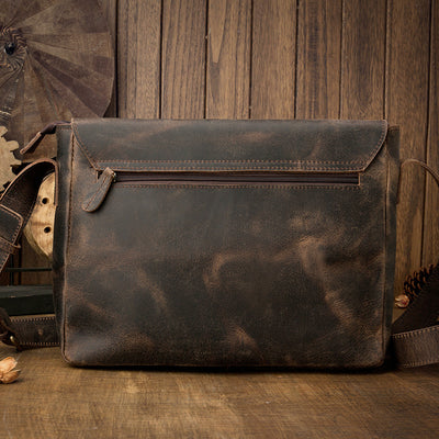Bolso de Cuero Vintage para Hombre - Estilo Retro Casual - Image 12