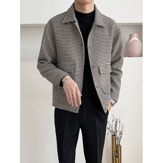 Chaqueta de Lana Suelta con Solapa Elegante para Hombre - Image 11