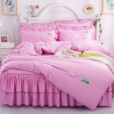 Juego Completo de Cama Acolchado Otoño-Invierno: Sábana, Cubrecama Princesa y Funda Nórdica - Image 14
