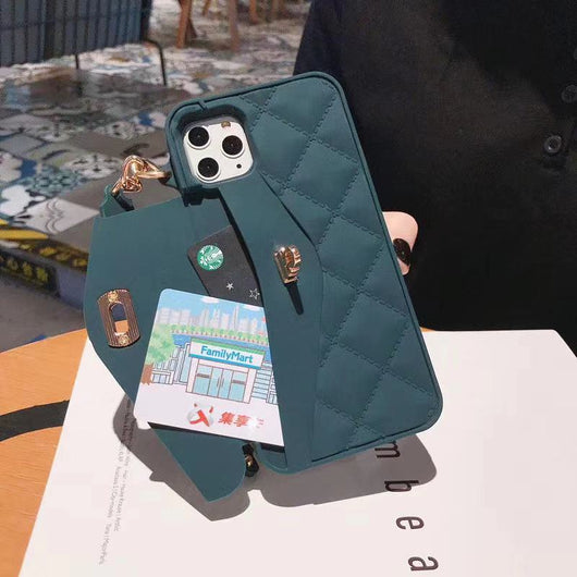 Funda Lujo para Celular con Cadena Inclinada y Correa - Image 8