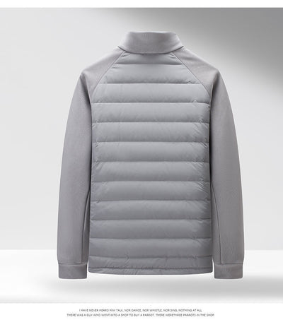 Chaqueta Acolchada de Plumón Ligera y Cálida con Cuello Alzado y Parches - Image 22