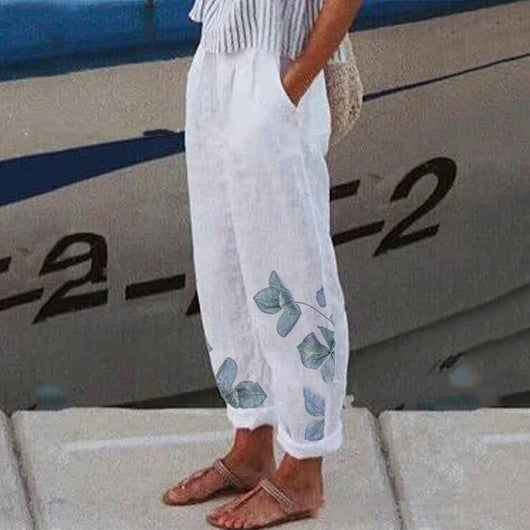 Pantalones Vintage Estampados de Pierna Ancha para Mujer - Image 11
