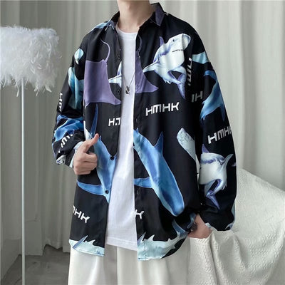 Camisa Vintage Floral Estilo Hong Kong para Hombre - Image 26