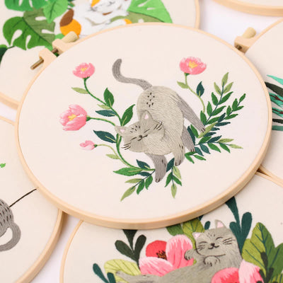 Kit Completo de Bordado Gato - Material DIY para Principiantes - Image 3