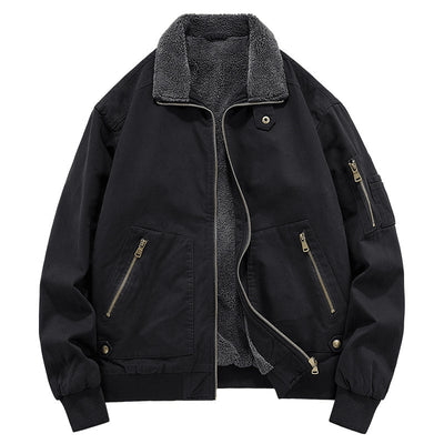 Chaqueta de Algodón Lavado con Forro Polar para Hombre - Resistente al Viento - Image 6