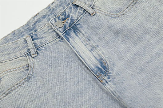 Overol Denim Claro para Hombre con Múltiples Bolsillos y Corte Recto Ancho - Image 13