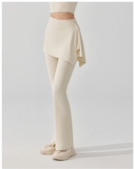 Pantalón Deportivo Dos Piezas Desmontable Cintura Alta y Falda Capri Efecto Nude - Image 7