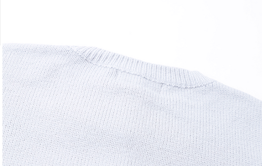 Cardigan Tejido Suave Azul Leche con Bordado - Abrigo Cálido para Mujer - Image 9