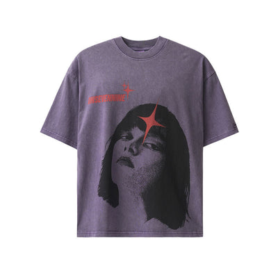 Camiseta Suelta Estampado Vintage para Hombre - Image 7