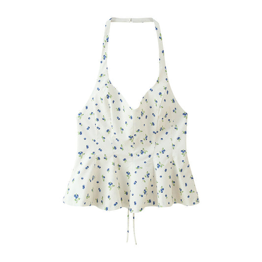 Blusa de Tirantes con Estampado Floral Verano