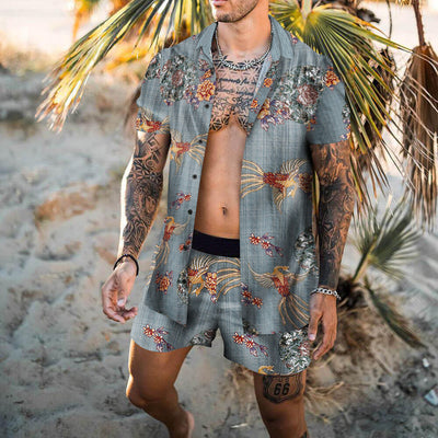 Camisa Playera Suelta Retro para Hombre - Estilo Personalizado de Playa - Image 17