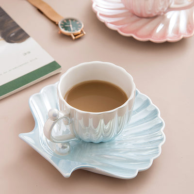 Taza de Café Japonesa Pearl Shell - Diseño Elegante Franc - Image 7