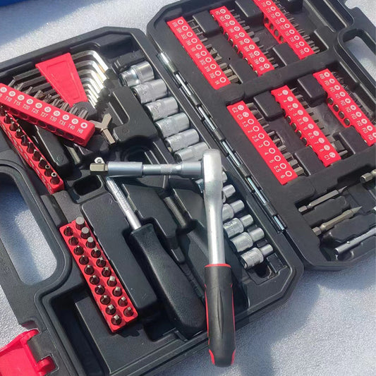 Juego Completo de Herramientas para Reparación Automotriz con Dados y Llave de Trinquete