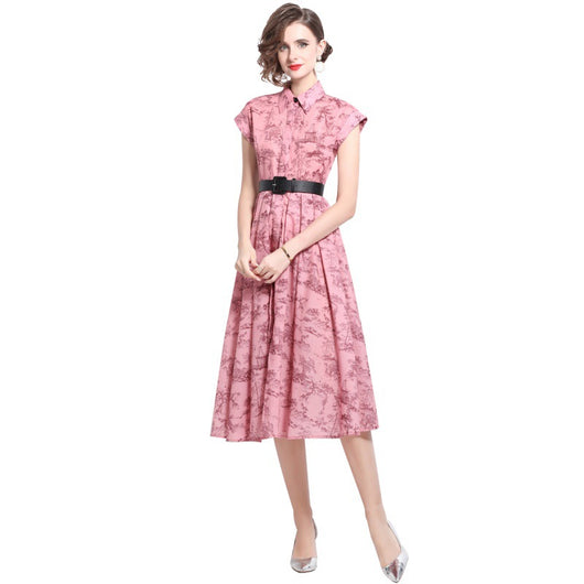 Vestido Polo Estampado Manga Corta para Mujer - Image 4