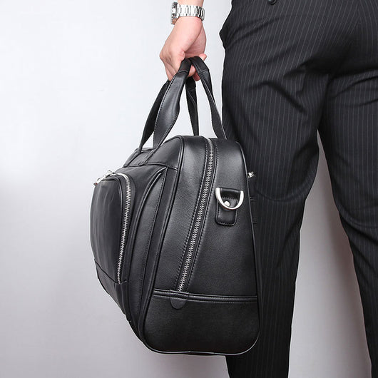 Maletín de Negocios en Cuero Genuino - Bolsa para Laptop 17" Premium Nappa - Image 11