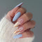 Parches de Manicura Azul Platinado Mate