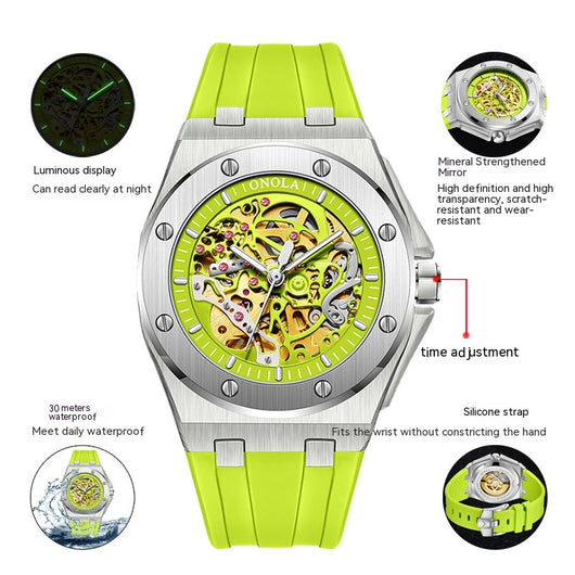 Reloj Mecánico Automático Impermeable con Esfera Luminosa - Image 2