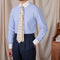 Camisa de Algodón a Rayas con Cuello y Manga Larga