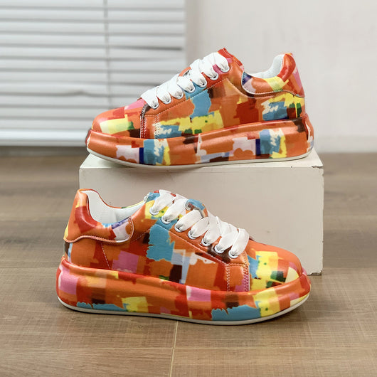 Zapatillas Deportivas Plataforma Mujer con Diseño Pintado a Mano - Image 13