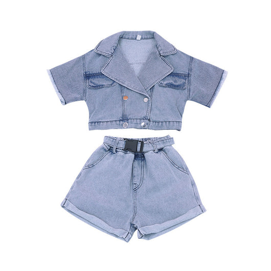 Chaqueta de Trabajo Infantil Estilo Coreano con Solapa Recta