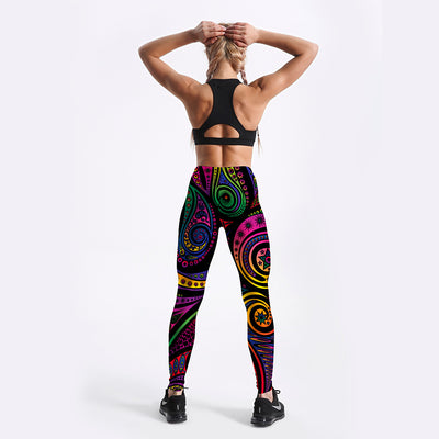 Leggings Negros Estampados Ajustados - Image 4