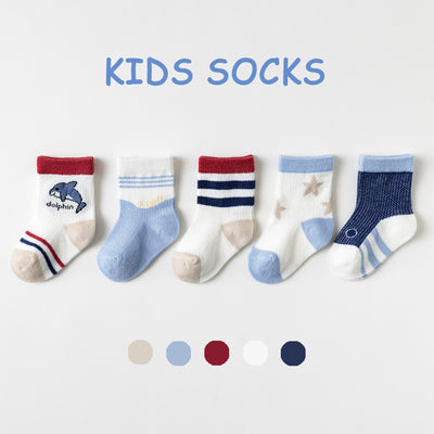 Calcetines Elásticos de Algodón Transpirable para Bebés 0-8 Años - Image 3