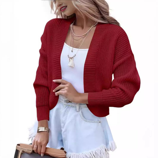 Capa Cardigan Corta Tejida para Mujer - Image 3