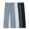 Pantalones Vaqueros Cintura Alta Corte Recto Pierna Ancha