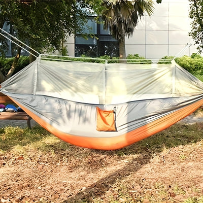 Hamaca Camping Doble Portátil con Red Antimosquitos y Correas para Árboles - Image 17