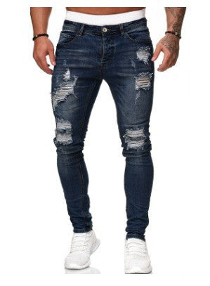 Pantalones vaqueros blancos rotos