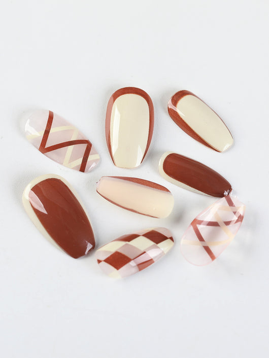 Gel de Uñas Efecto Cuadrícula y Líneas Geométricas - Image 6