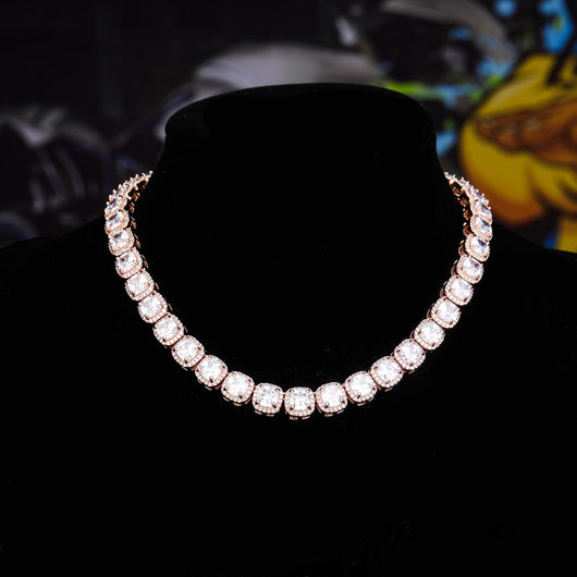 Collar Cuadrado Hip Hop con Circonitas Brillantes - Image 4