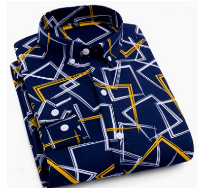 Camisa Manga Larga Estampada para Hombre - Image 4