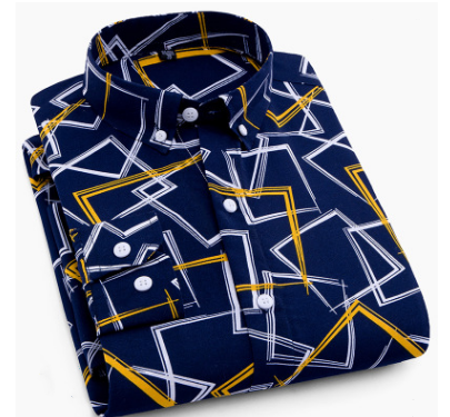 Camisa Manga Larga Estampada para Hombre - Image 4