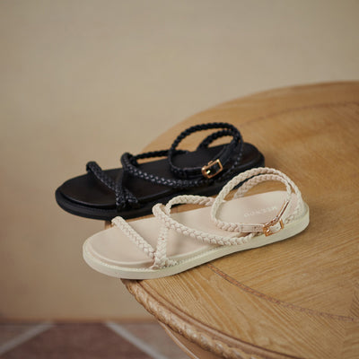 Sandalias Planas con Correa Estilo Coreano - Comodidad Casual
