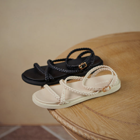Sandalias Planas con Correa Estilo Coreano - Comodidad Casual