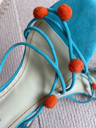 Sandalias de Tacón Alto Elegantes en Cuero Genuino Francés con Tiras Finas - Image 14