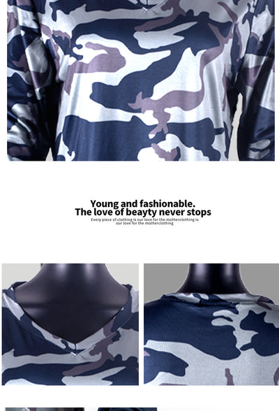 Blusa Camuflada Escote V para Mujer - Estilo Casual y Versátil - Image 5